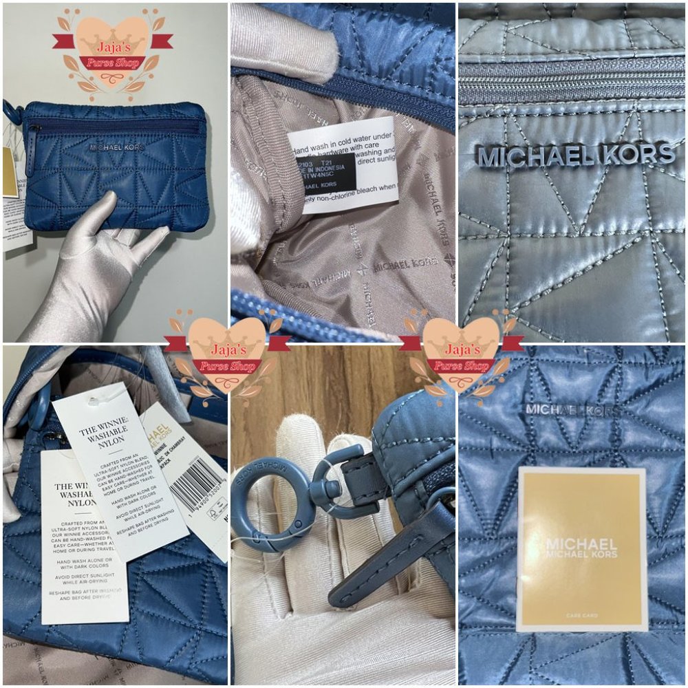 💙Michael Kors Quilted Fabric-Nylon Backpack & Pouch💙 - Picture 9 of 17